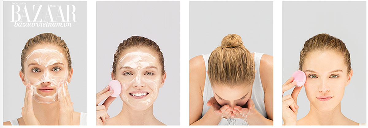 Trình tự các bước dưỡng da ban đêm - Bước 2: Rửa mặt