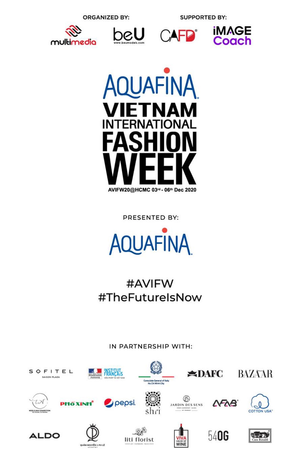 Aquafina Vietnam International Fashion Week (AVIFW 2020) công bố lịch diễn chính thức