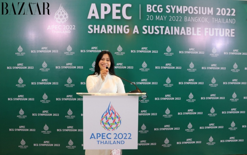 Bà Trần Nguyễn Phú Xuân tại hội nghị APEC BCG Symposium 2022.