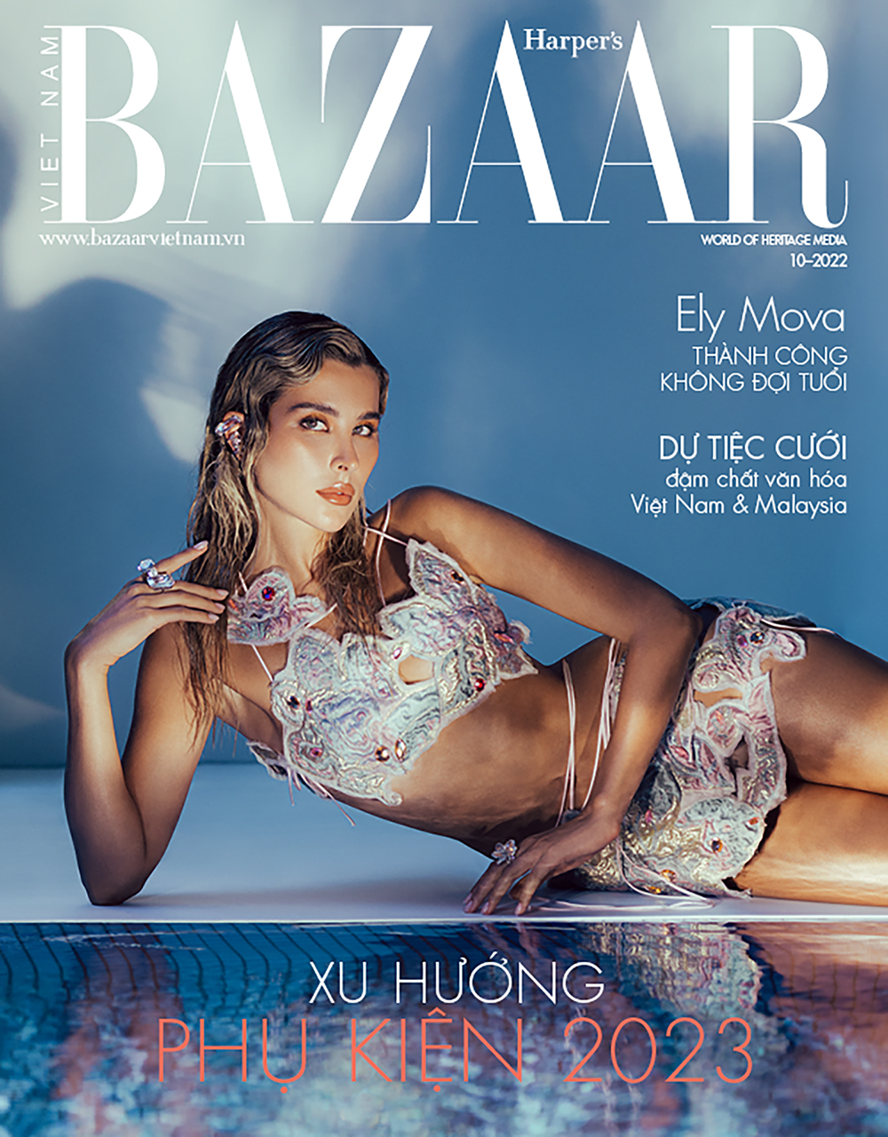 Ely Mova on the cover of Harper’s Bazaar Vietnam on 10/22.